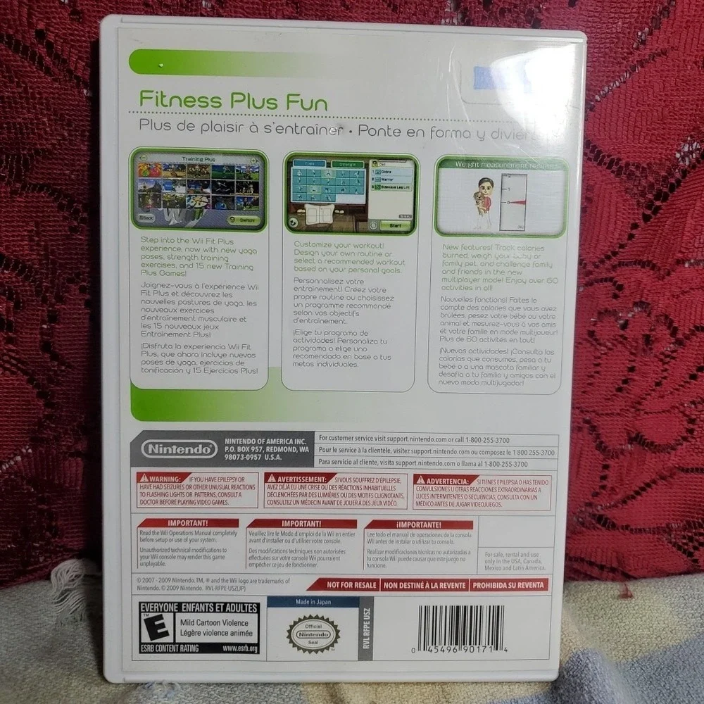 Nintendo Wii Fit Plus Video Game Everyone White Fitness Workout Exercise SEO